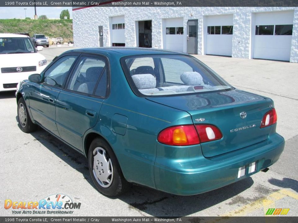 1998 Toyota Corolla LE Green Pearl Metallic / Gray Photo #3