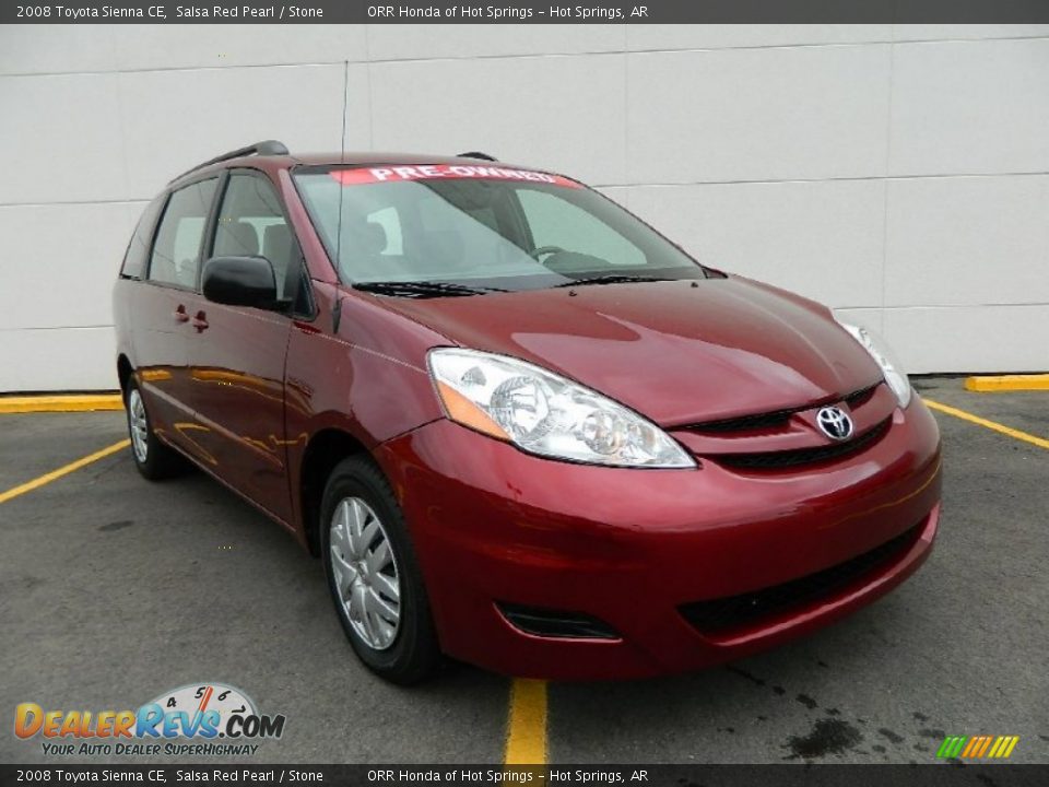 2008 Toyota Sienna CE Salsa Red Pearl / Stone Photo #1
