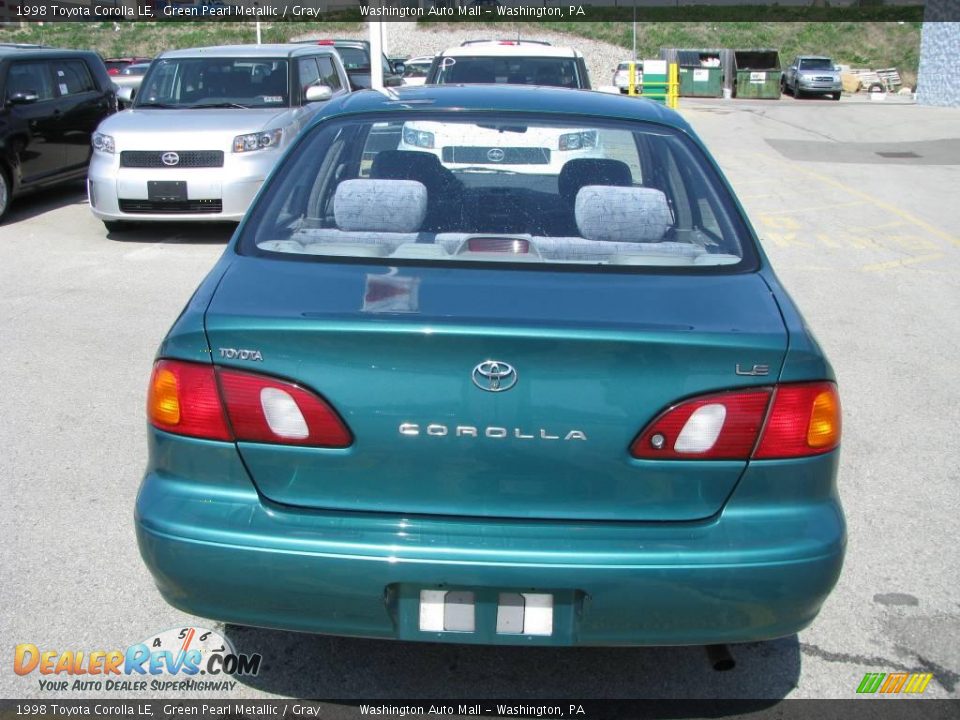 1998 Toyota Corolla LE Green Pearl Metallic / Gray Photo #4