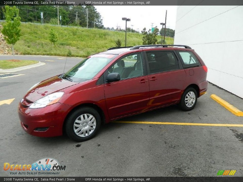 2008 Toyota Sienna CE Salsa Red Pearl / Stone Photo #4