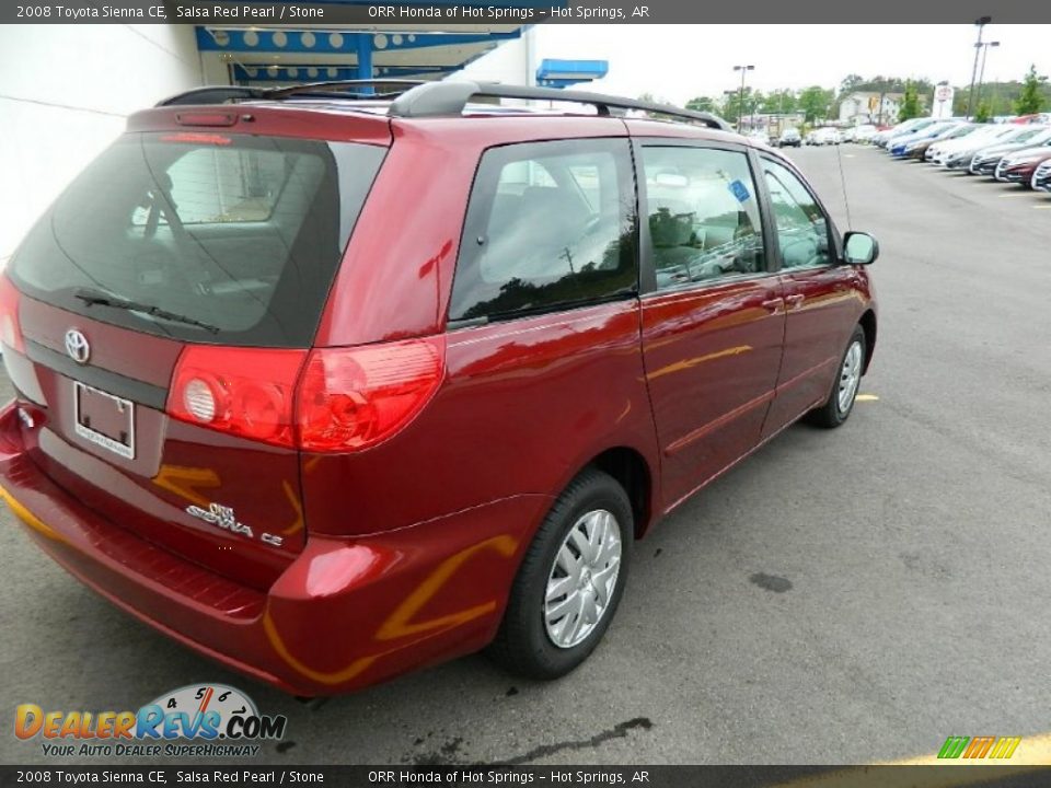 2008 Toyota Sienna CE Salsa Red Pearl / Stone Photo #6