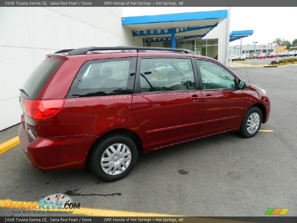 2008 Toyota Sienna CE Salsa Red Pearl / Stone Photo #7