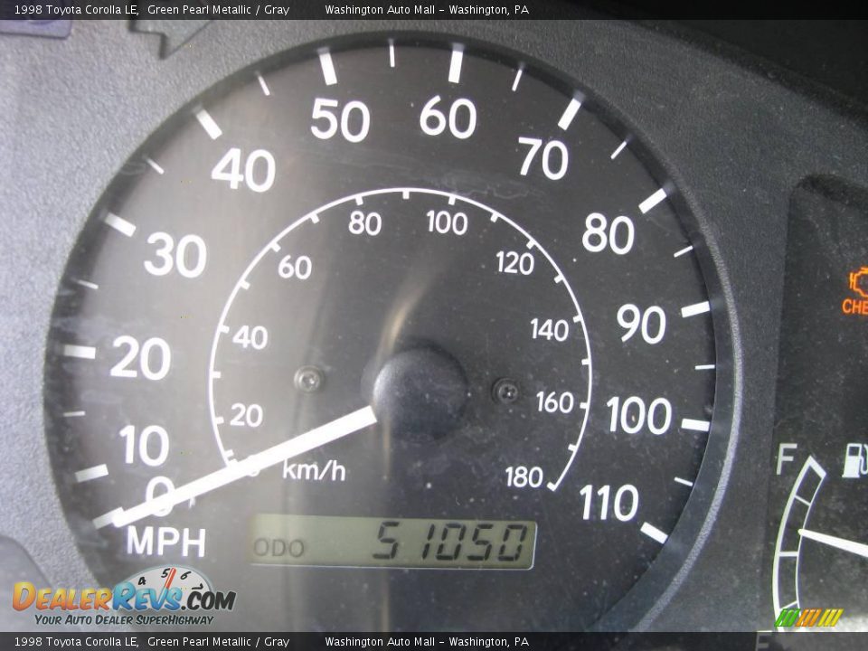 1998 Toyota Corolla LE Green Pearl Metallic / Gray Photo #15
