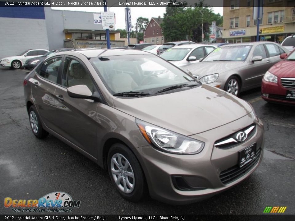 2012 Hyundai Accent GLS 4 Door Mocha Bronze / Beige Photo #2