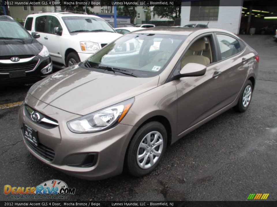2012 Hyundai Accent GLS 4 Door Mocha Bronze / Beige Photo #3