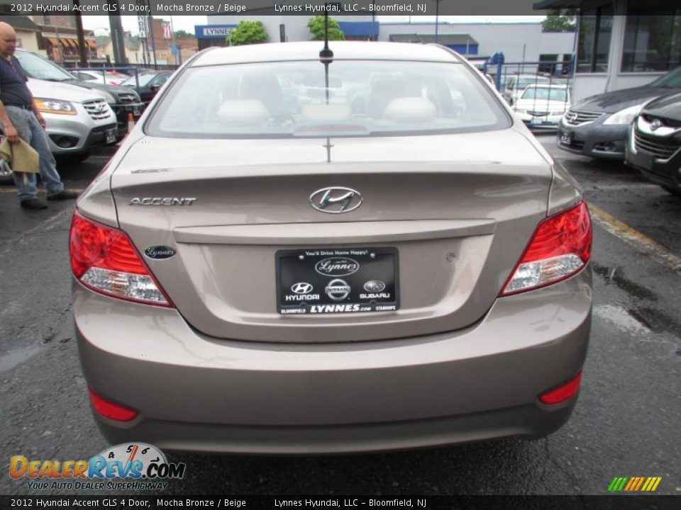 2012 Hyundai Accent GLS 4 Door Mocha Bronze / Beige Photo #5