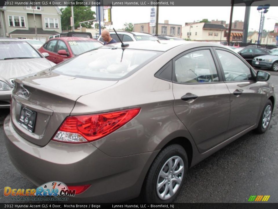 2012 Hyundai Accent GLS 4 Door Mocha Bronze / Beige Photo #7