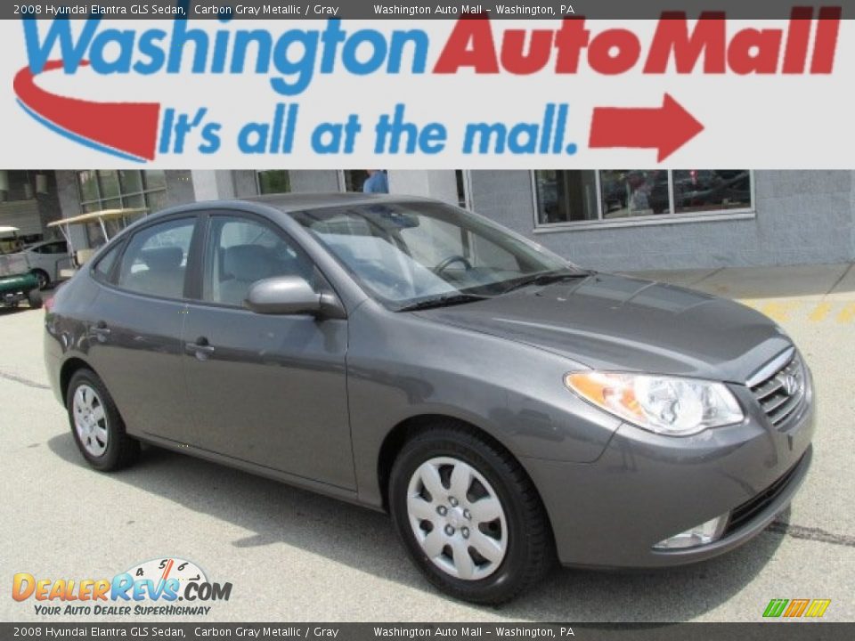 2008 Hyundai Elantra GLS Sedan Carbon Gray Metallic / Gray Photo #1