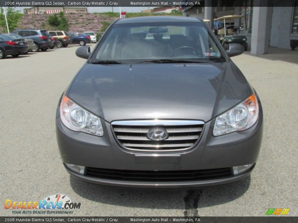 2008 Hyundai Elantra GLS Sedan Carbon Gray Metallic / Gray Photo #3
