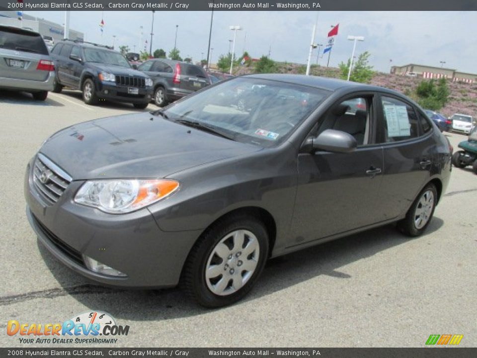 2008 Hyundai Elantra GLS Sedan Carbon Gray Metallic / Gray Photo #4