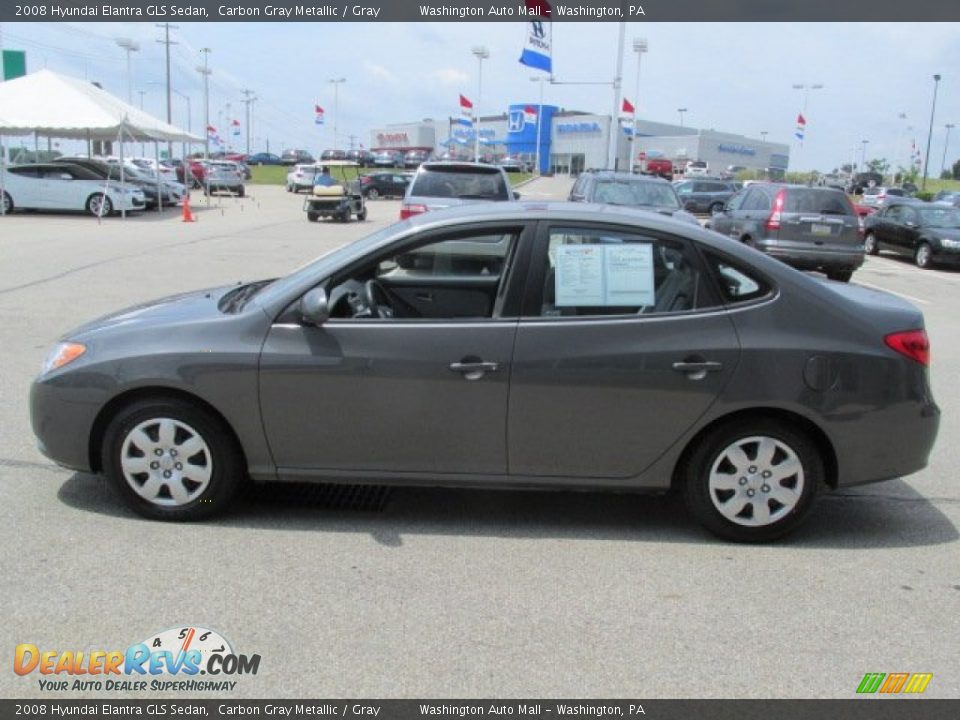 2008 Hyundai Elantra GLS Sedan Carbon Gray Metallic / Gray Photo #5