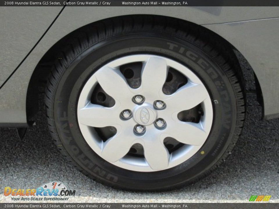 2008 Hyundai Elantra GLS Sedan Carbon Gray Metallic / Gray Photo #6