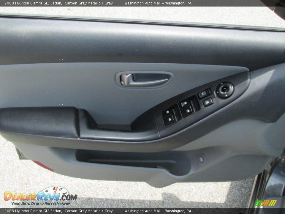 2008 Hyundai Elantra GLS Sedan Carbon Gray Metallic / Gray Photo #10