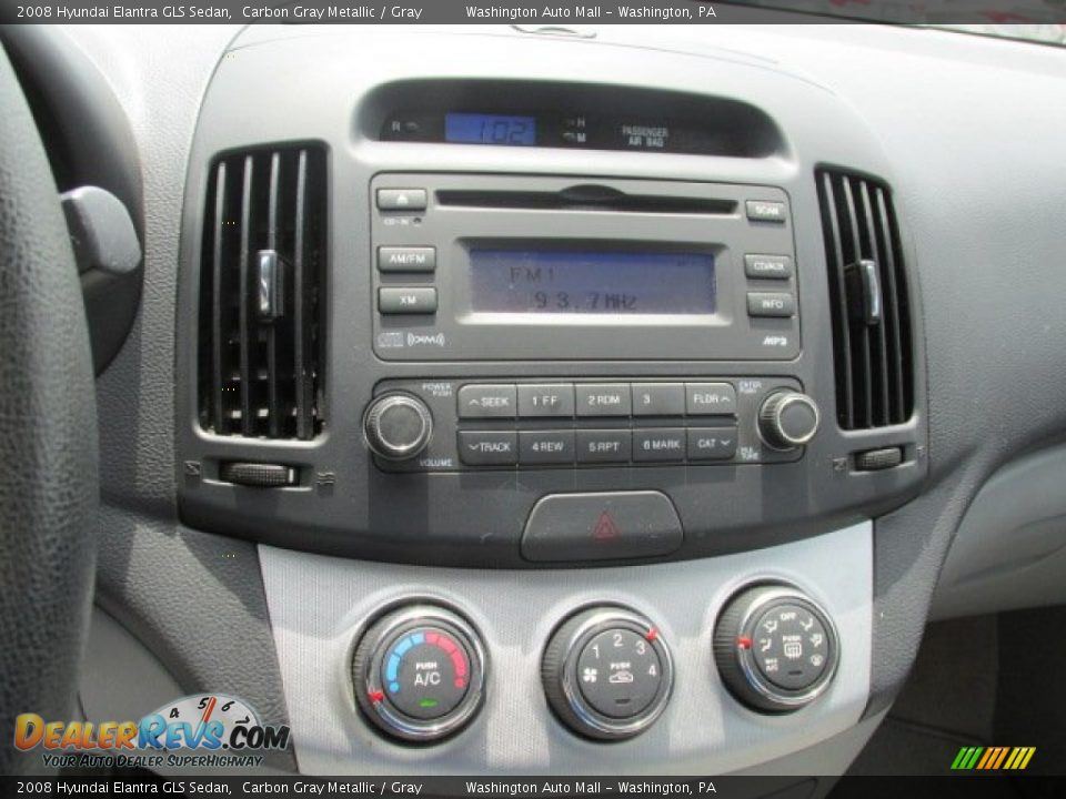 2008 Hyundai Elantra GLS Sedan Carbon Gray Metallic / Gray Photo #13