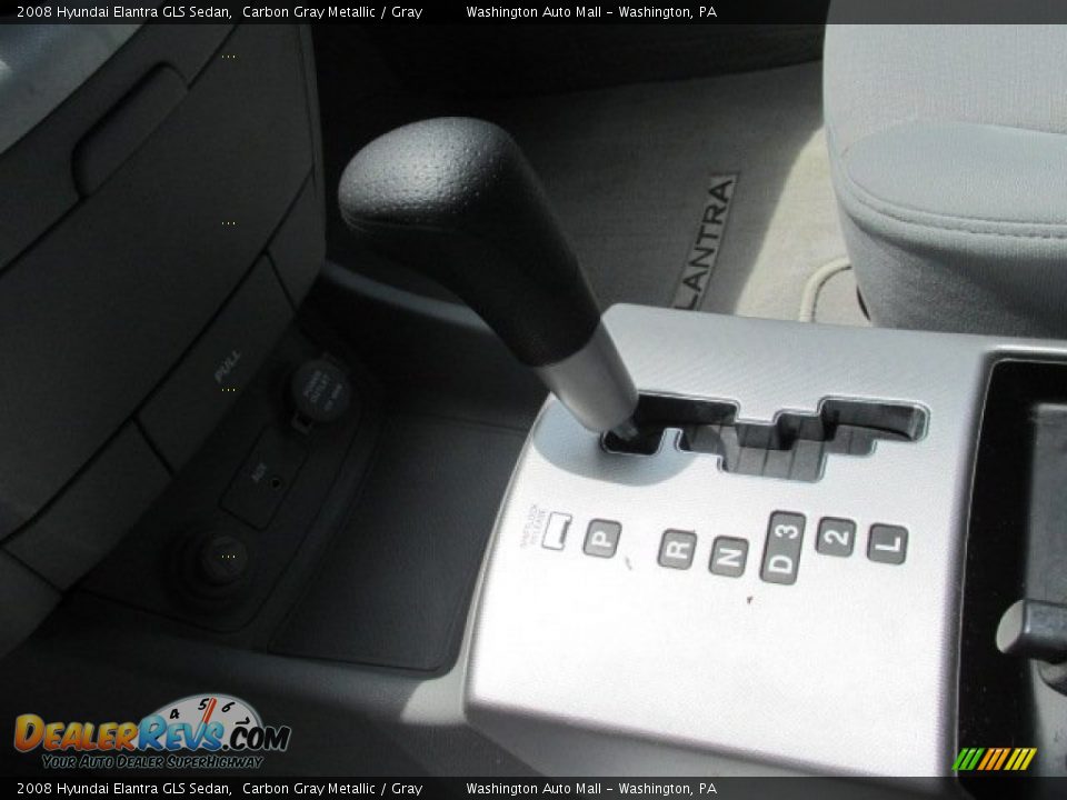 2008 Hyundai Elantra GLS Sedan Carbon Gray Metallic / Gray Photo #14