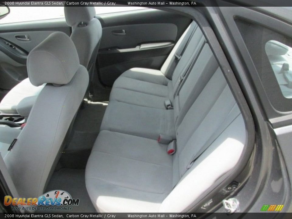 2008 Hyundai Elantra GLS Sedan Carbon Gray Metallic / Gray Photo #16