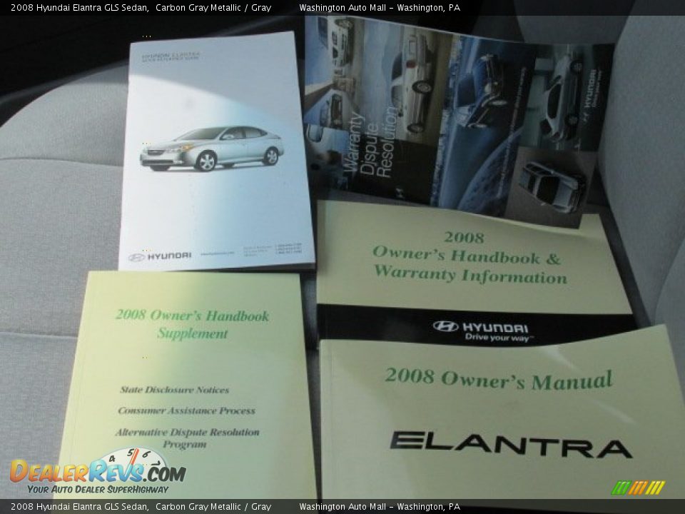 2008 Hyundai Elantra GLS Sedan Carbon Gray Metallic / Gray Photo #17