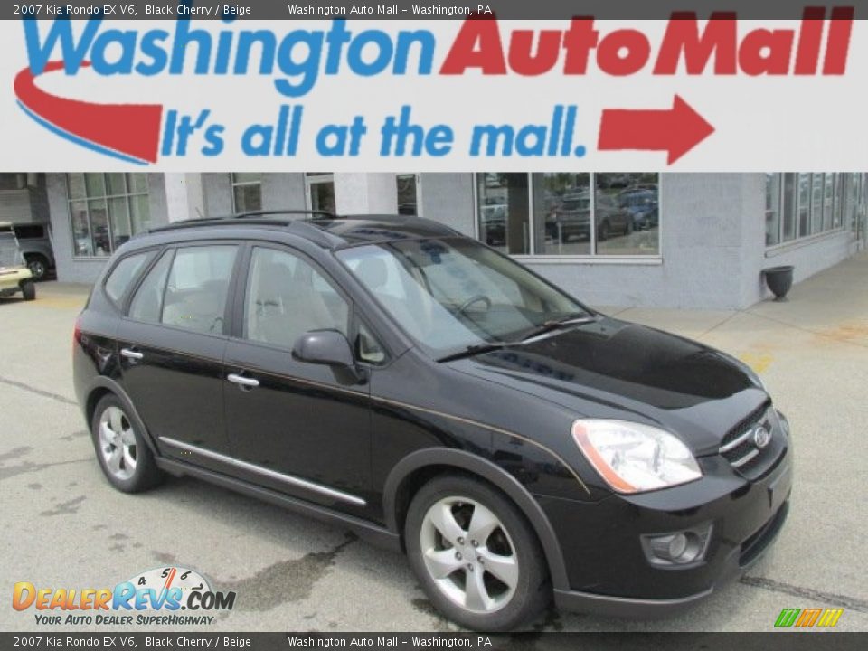 2007 Kia Rondo EX V6 Black Cherry / Beige Photo #1
