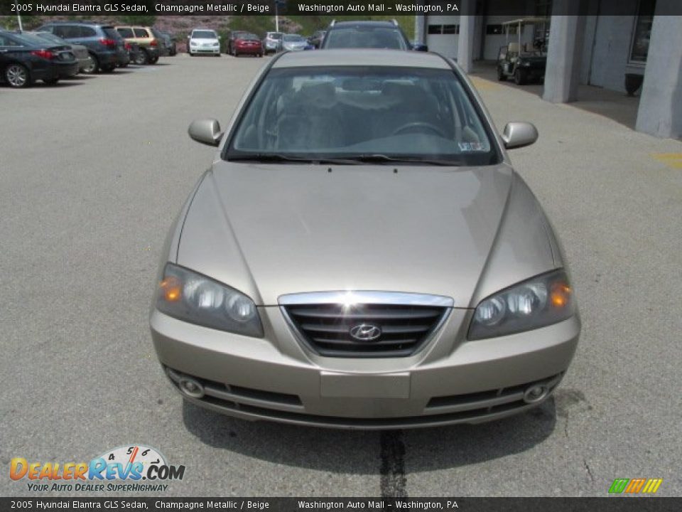 2005 Hyundai Elantra GLS Sedan Champagne Metallic / Beige Photo #3