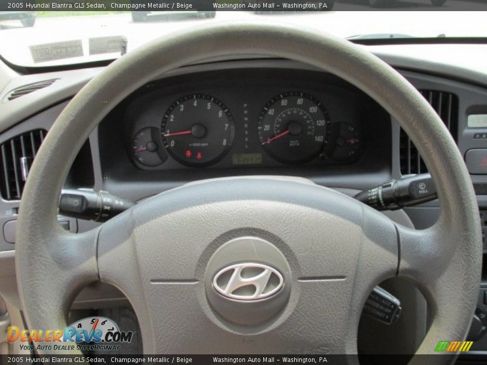 2005 Hyundai Elantra GLS Sedan Champagne Metallic / Beige Photo #16