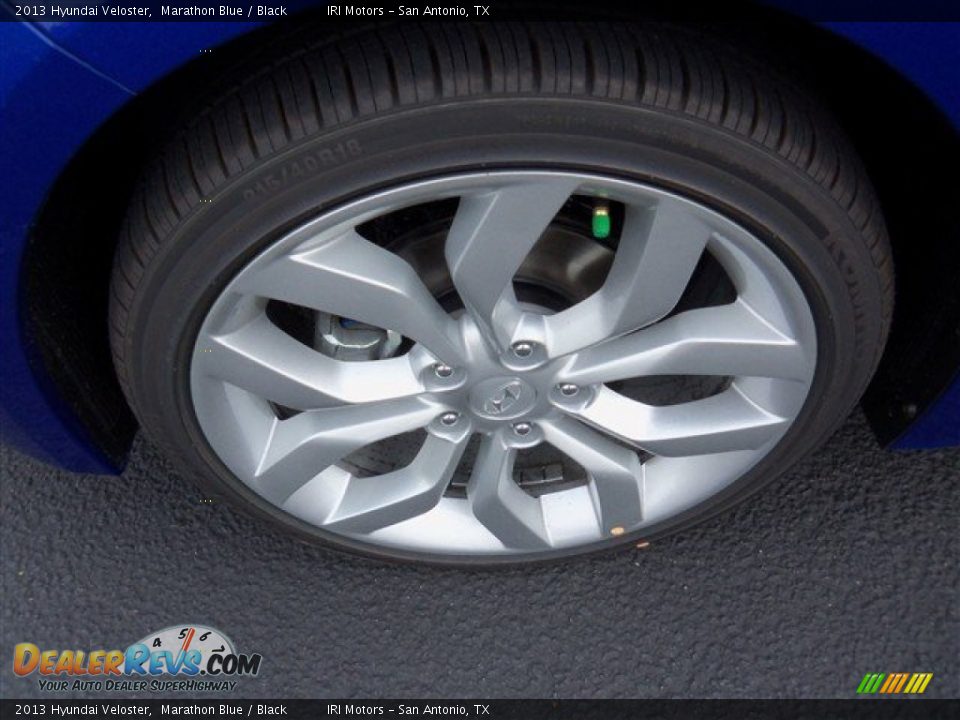 2013 Hyundai Veloster Marathon Blue / Black Photo #3