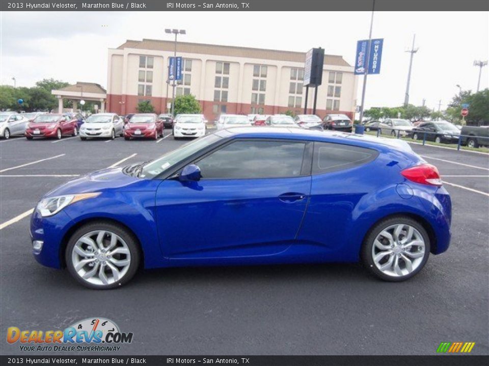 2013 Hyundai Veloster Marathon Blue / Black Photo #4