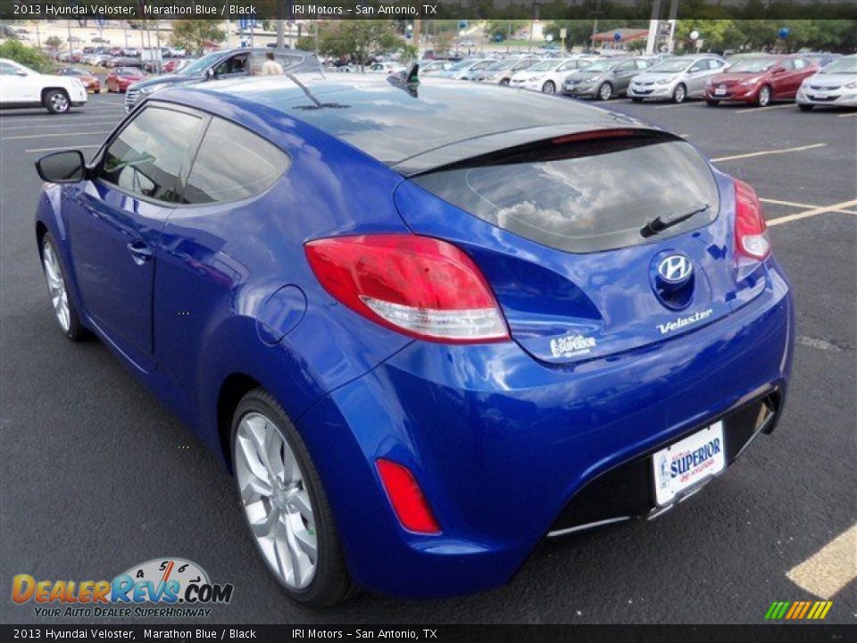 2013 Hyundai Veloster Marathon Blue / Black Photo #6