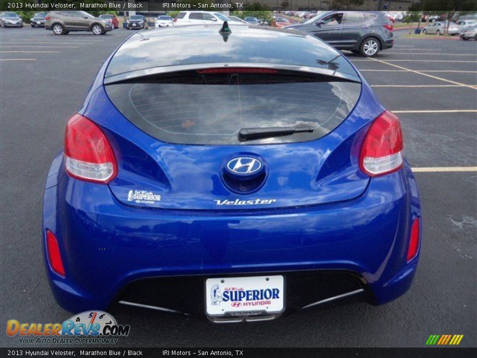 2013 Hyundai Veloster Marathon Blue / Black Photo #7