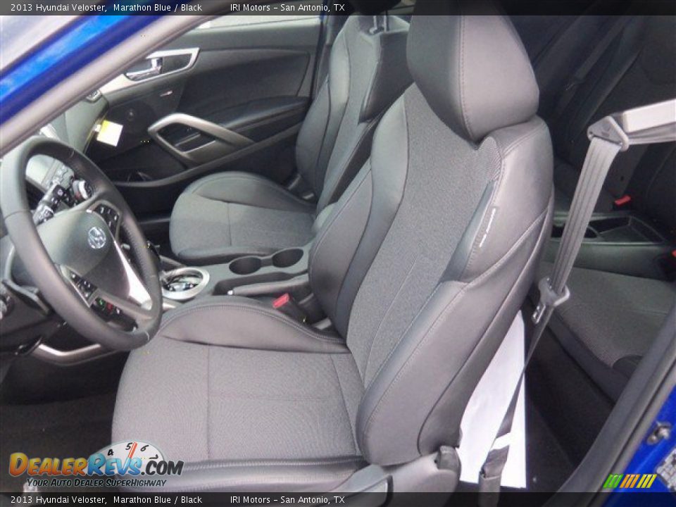 2013 Hyundai Veloster Marathon Blue / Black Photo #11