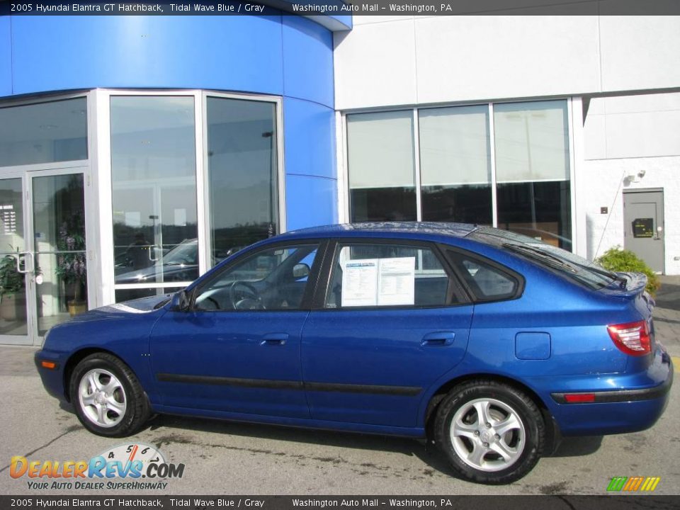 2005 Hyundai Elantra GT Hatchback Tidal Wave Blue / Gray Photo #3