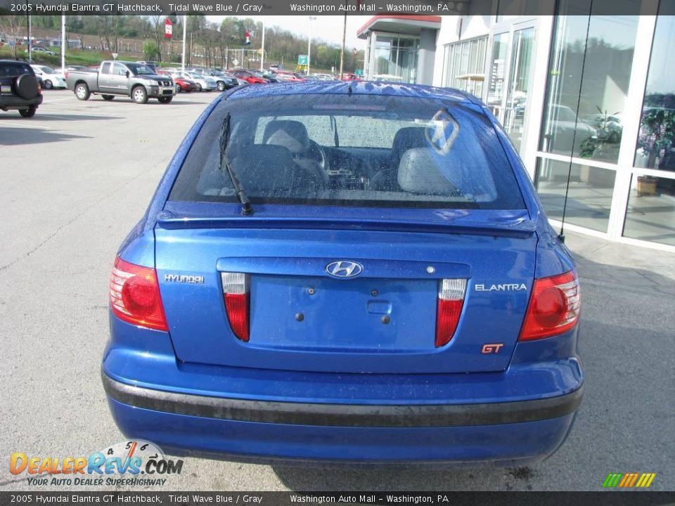 2005 Hyundai Elantra GT Hatchback Tidal Wave Blue / Gray Photo #5