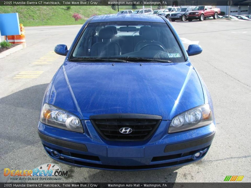 2005 Hyundai Elantra GT Hatchback Tidal Wave Blue / Gray Photo #10