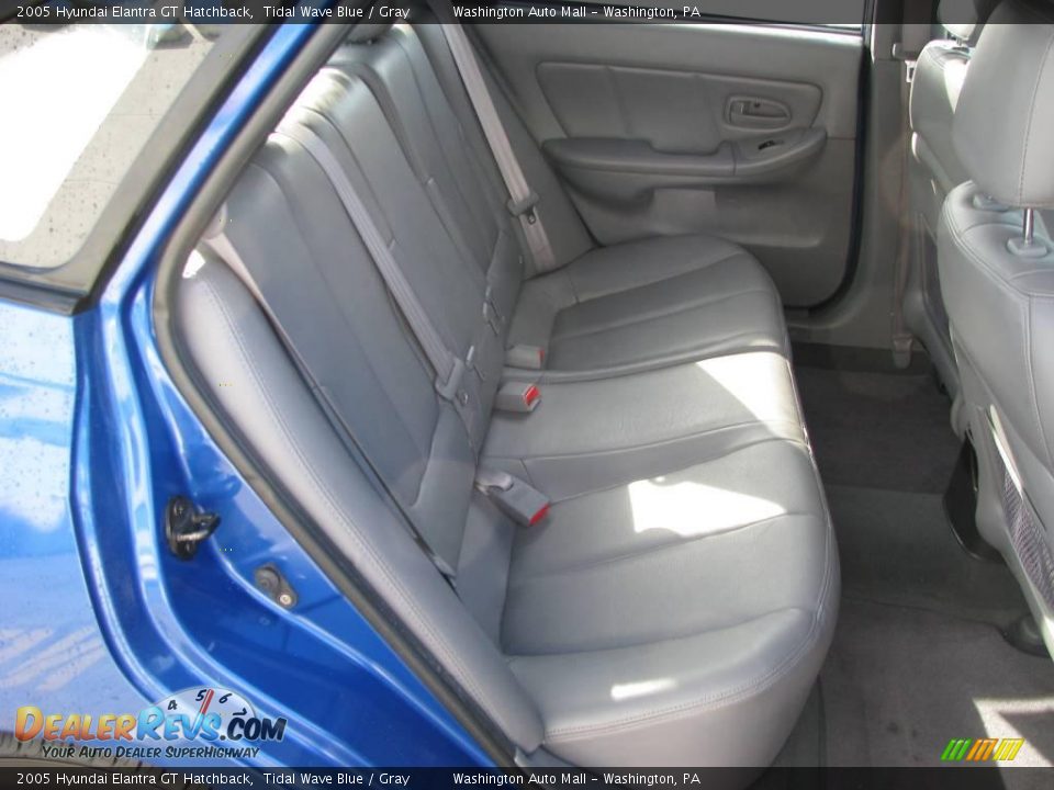 2005 Hyundai Elantra GT Hatchback Tidal Wave Blue / Gray Photo #12