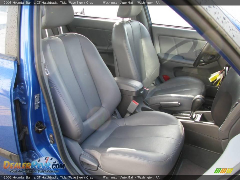 2005 Hyundai Elantra GT Hatchback Tidal Wave Blue / Gray Photo #13