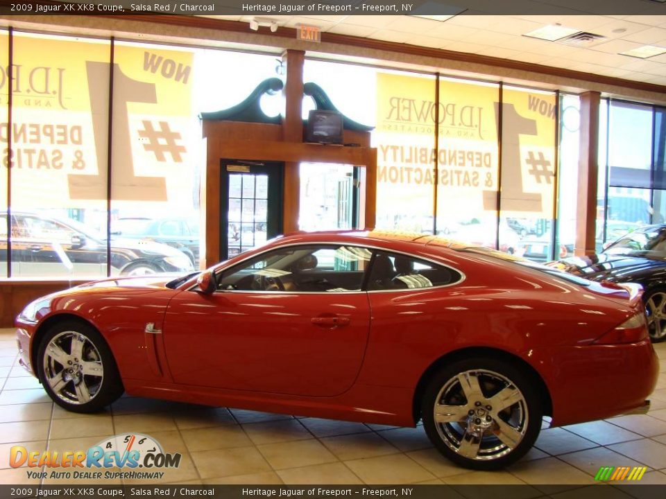 2009 Jaguar XK XK8 Coupe Salsa Red / Charcoal Photo #9