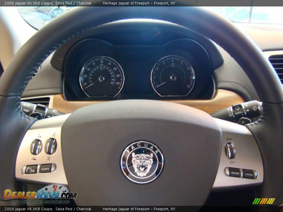 2009 Jaguar XK XK8 Coupe Salsa Red / Charcoal Photo #14