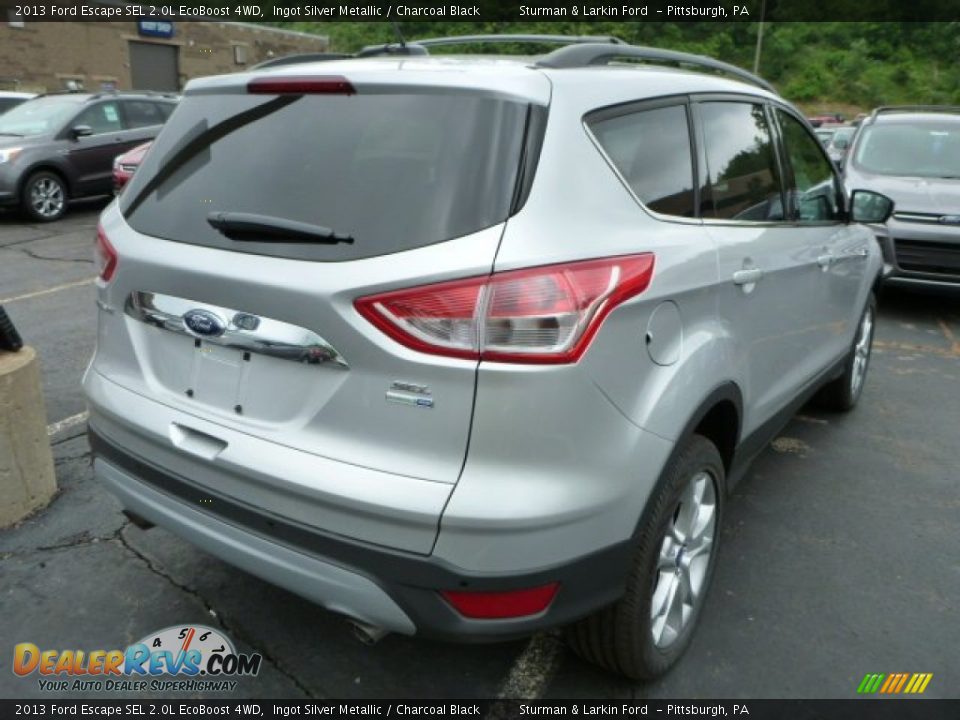 2013 Ford Escape SEL 2.0L EcoBoost 4WD Ingot Silver Metallic / Charcoal Black Photo #2