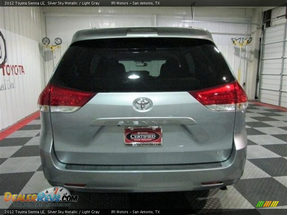 2012 Toyota Sienna LE Silver Sky Metallic / Light Gray Photo #6