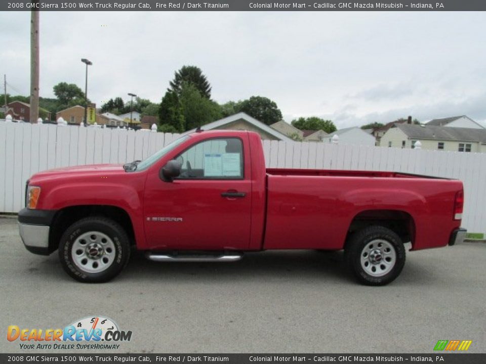 2008 GMC Sierra 1500 Work Truck Regular Cab Fire Red / Dark Titanium Photo #2