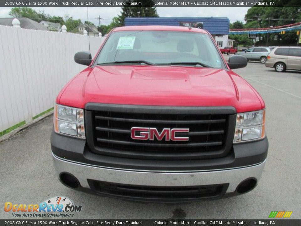 2008 GMC Sierra 1500 Work Truck Regular Cab Fire Red / Dark Titanium Photo #4