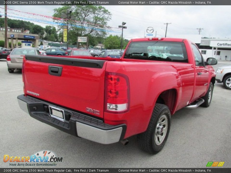 2008 GMC Sierra 1500 Work Truck Regular Cab Fire Red / Dark Titanium Photo #6