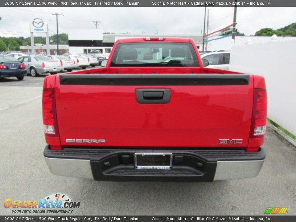 2008 GMC Sierra 1500 Work Truck Regular Cab Fire Red / Dark Titanium Photo #7