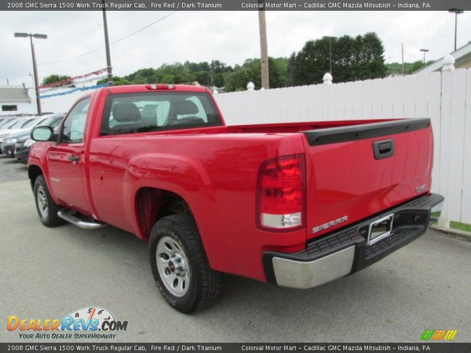 2008 GMC Sierra 1500 Work Truck Regular Cab Fire Red / Dark Titanium Photo #8