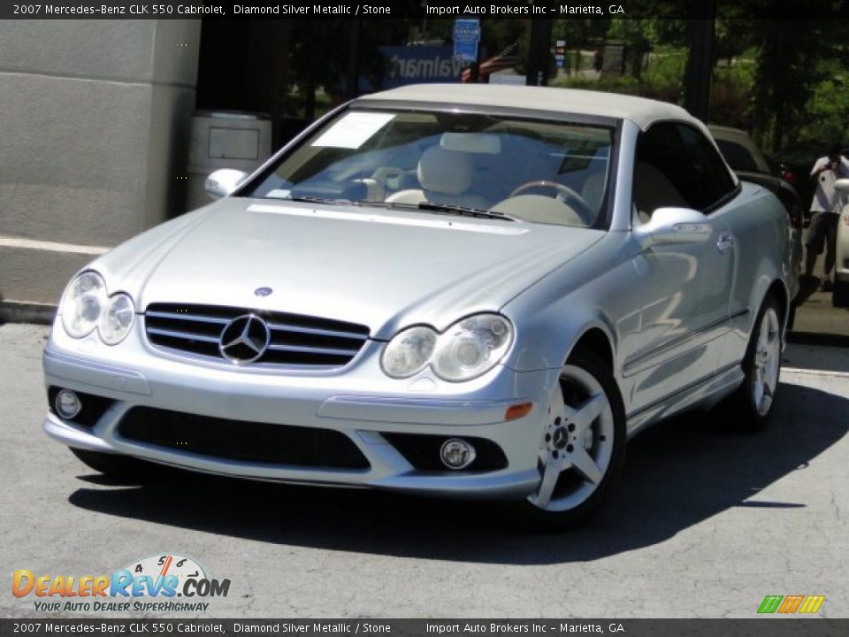 2007 Mercedes-Benz CLK 550 Cabriolet Diamond Silver Metallic / Stone Photo #1