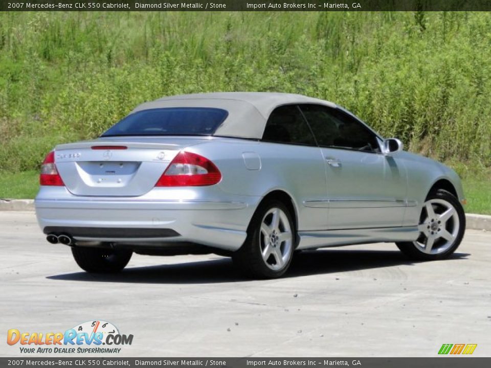 2007 Mercedes-Benz CLK 550 Cabriolet Diamond Silver Metallic / Stone Photo #2