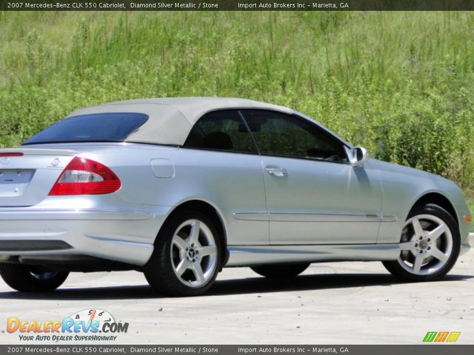 2007 Mercedes-Benz CLK 550 Cabriolet Diamond Silver Metallic / Stone Photo #3