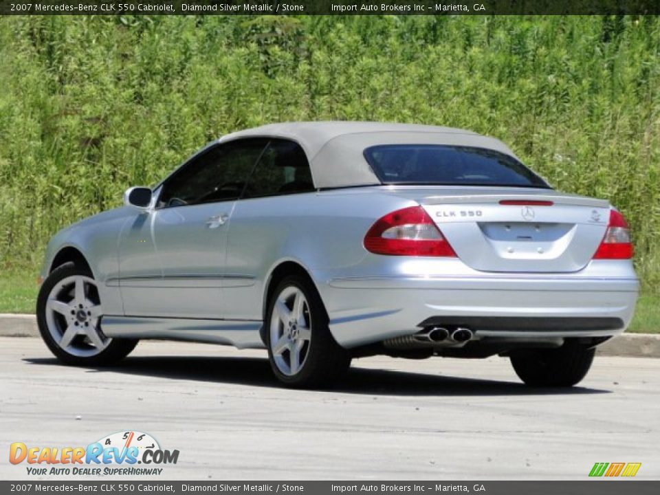 2007 Mercedes-Benz CLK 550 Cabriolet Diamond Silver Metallic / Stone Photo #4