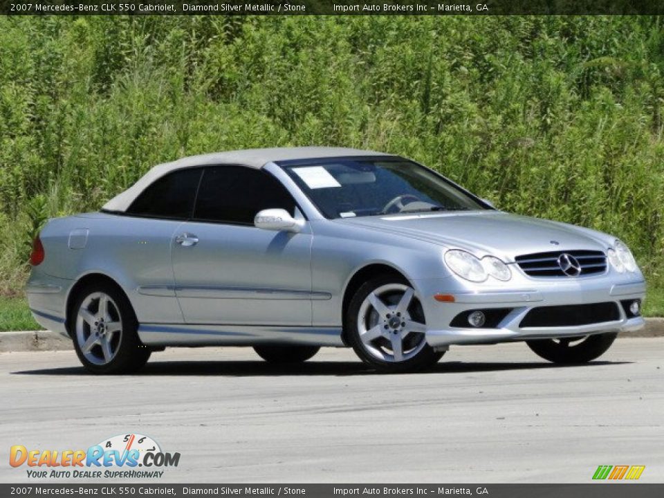 2007 Mercedes-Benz CLK 550 Cabriolet Diamond Silver Metallic / Stone Photo #5