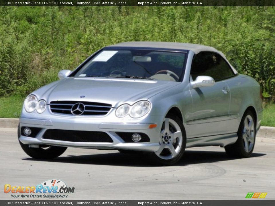 2007 Mercedes-Benz CLK 550 Cabriolet Diamond Silver Metallic / Stone Photo #6