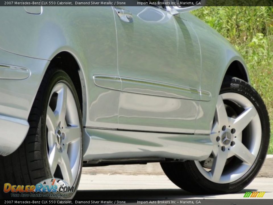 2007 Mercedes-Benz CLK 550 Cabriolet Diamond Silver Metallic / Stone Photo #8